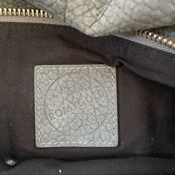 Romygold Grey Fur Trimmed Leather Clutch - Picture 4 of 7